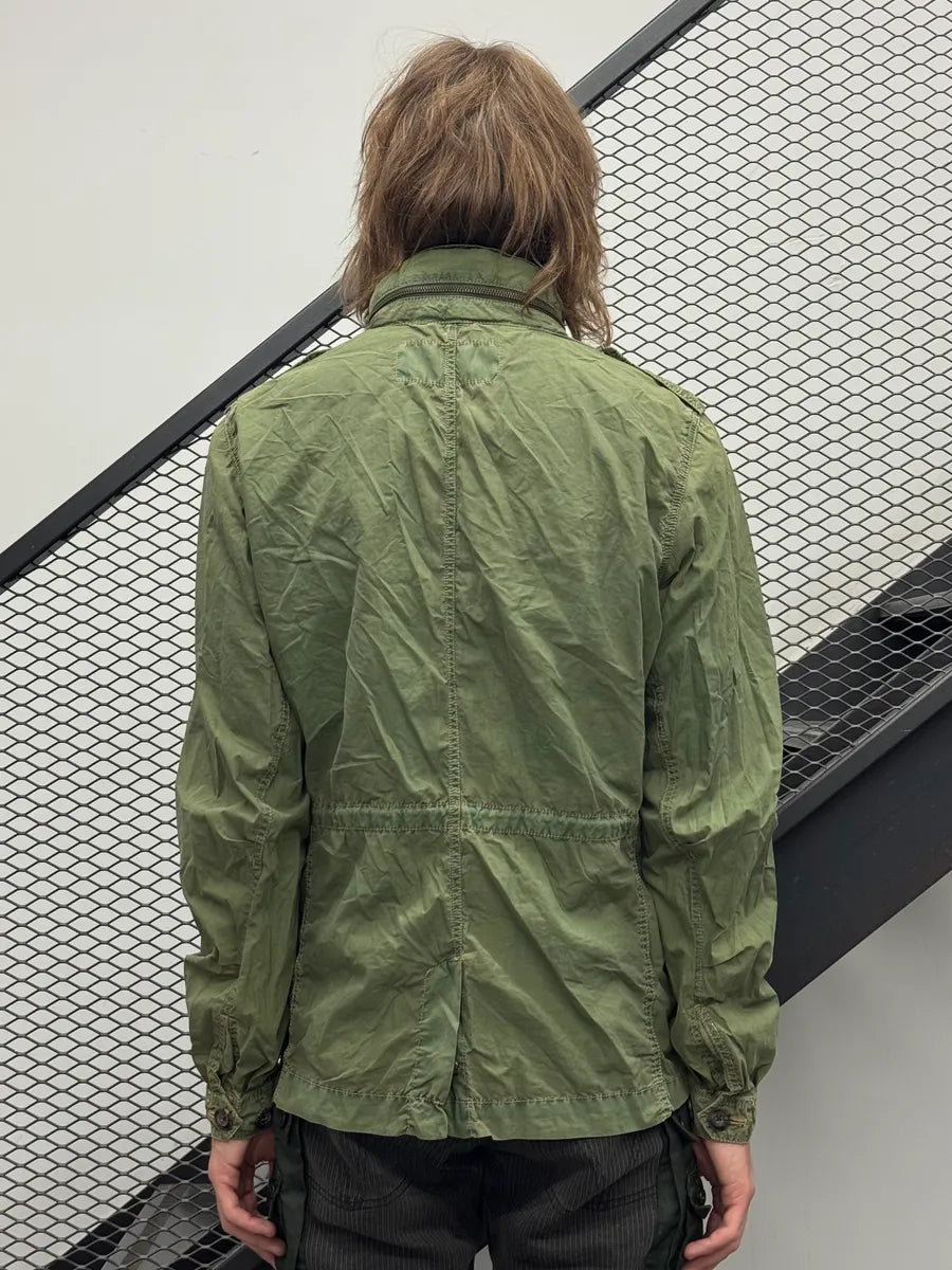 Diesel Cargo Retractable Hood Military Green Jacket oflPjbl 1