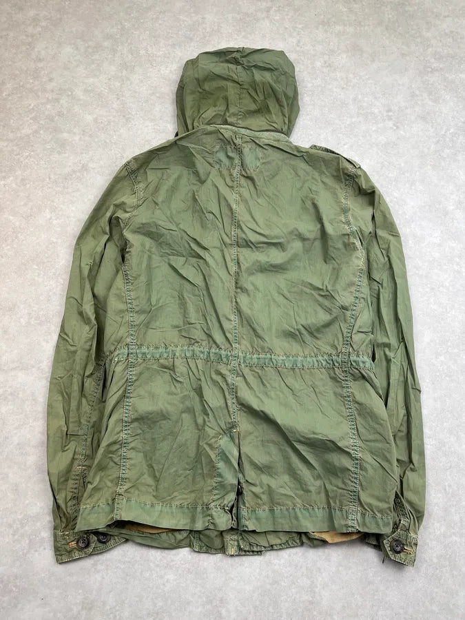 Diesel Cargo Retractable Hood Military Green Jacket oflPjbl 8