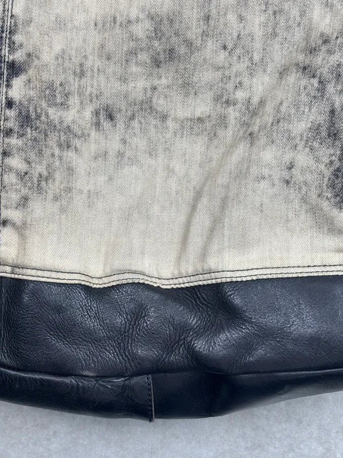 Diesel Cream Denim Studded Shoulder Bag ElBoBvQ 14