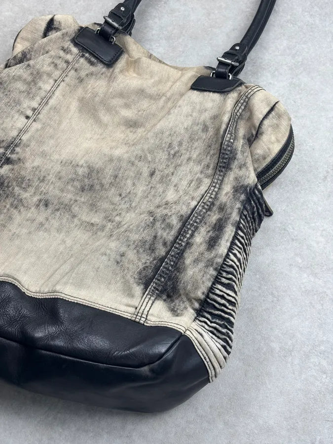 Diesel Cream Denim Studded Shoulder Bag ElBoBvQ 10
