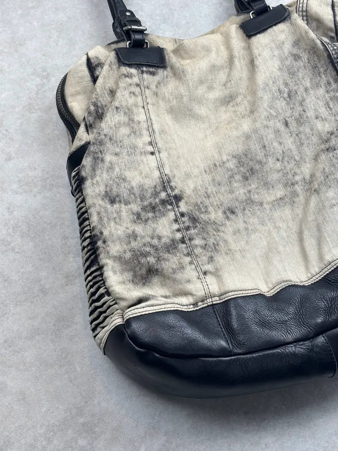 Diesel Cream Denim Studded Shoulder Bag ElBoBvQ 12