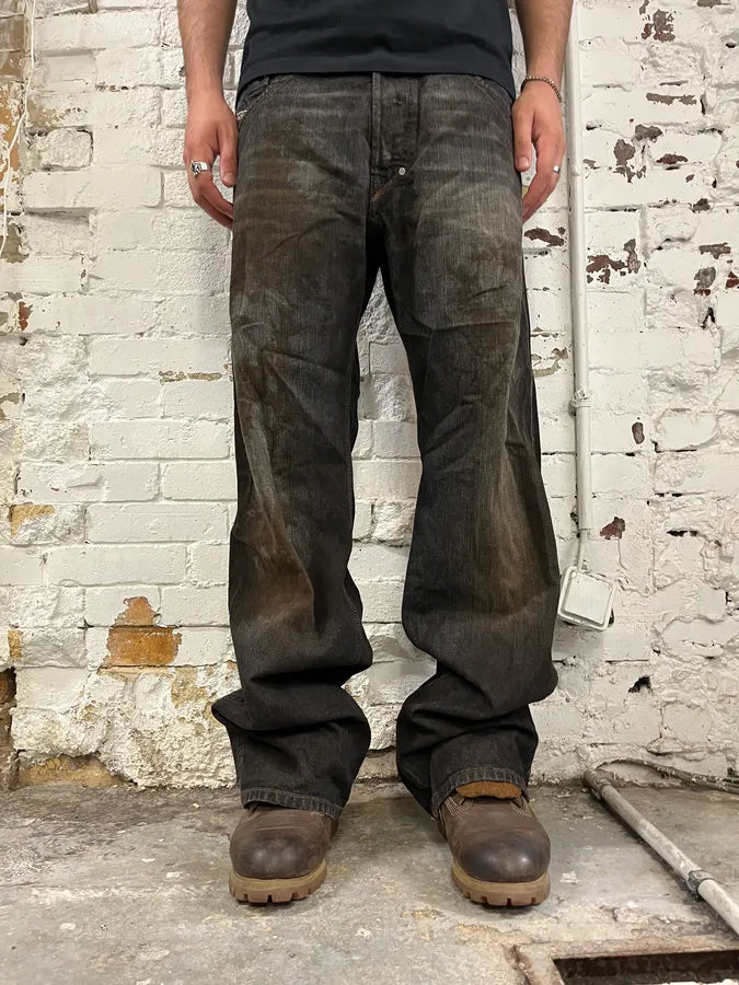 Diesel Grey Abstract Cozy Denim Jeans nTDMlQt 0