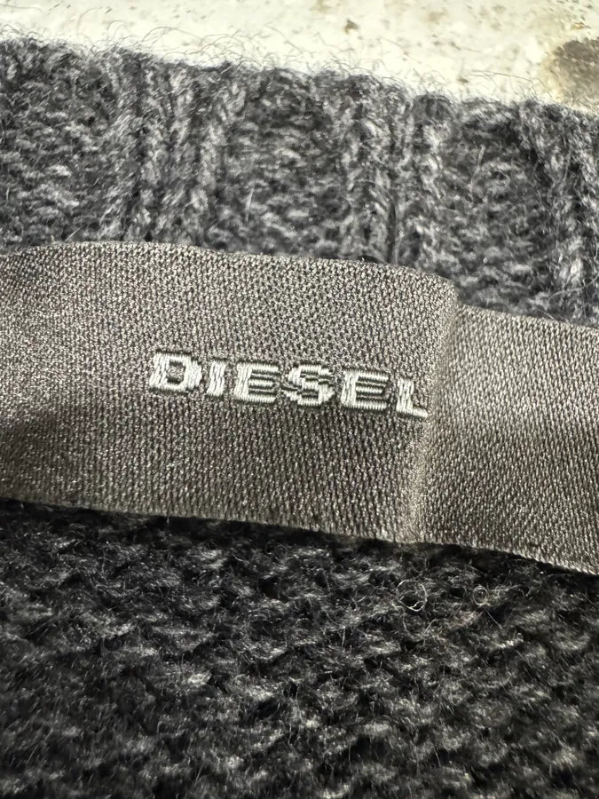 Diesel Dark Grey Destroyed Sweater vDDLleT 10