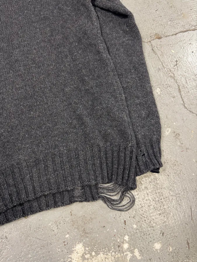 Diesel Dark Grey Destroyed Sweater vDDLleT 7