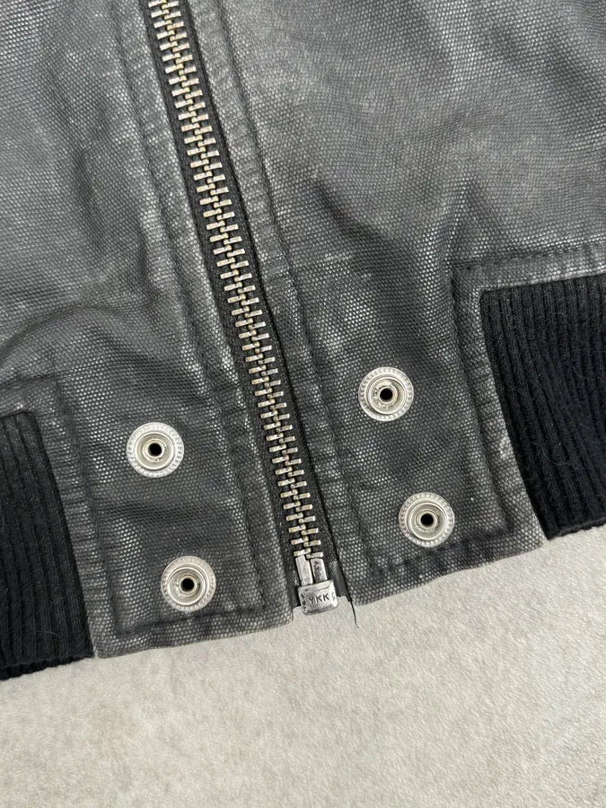 Diesel Dark Grey Waxed Bomber Jacket qJnGUNU 9