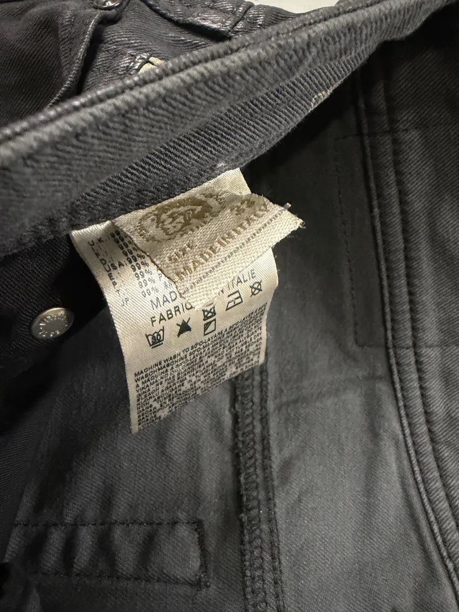 Diesel Dark Grey Waxed Denim Jeans OJWApNT 8