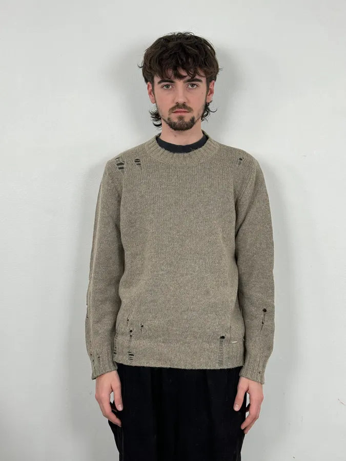 Diesel Destroyed Grey Sweater WxeBCvN 1