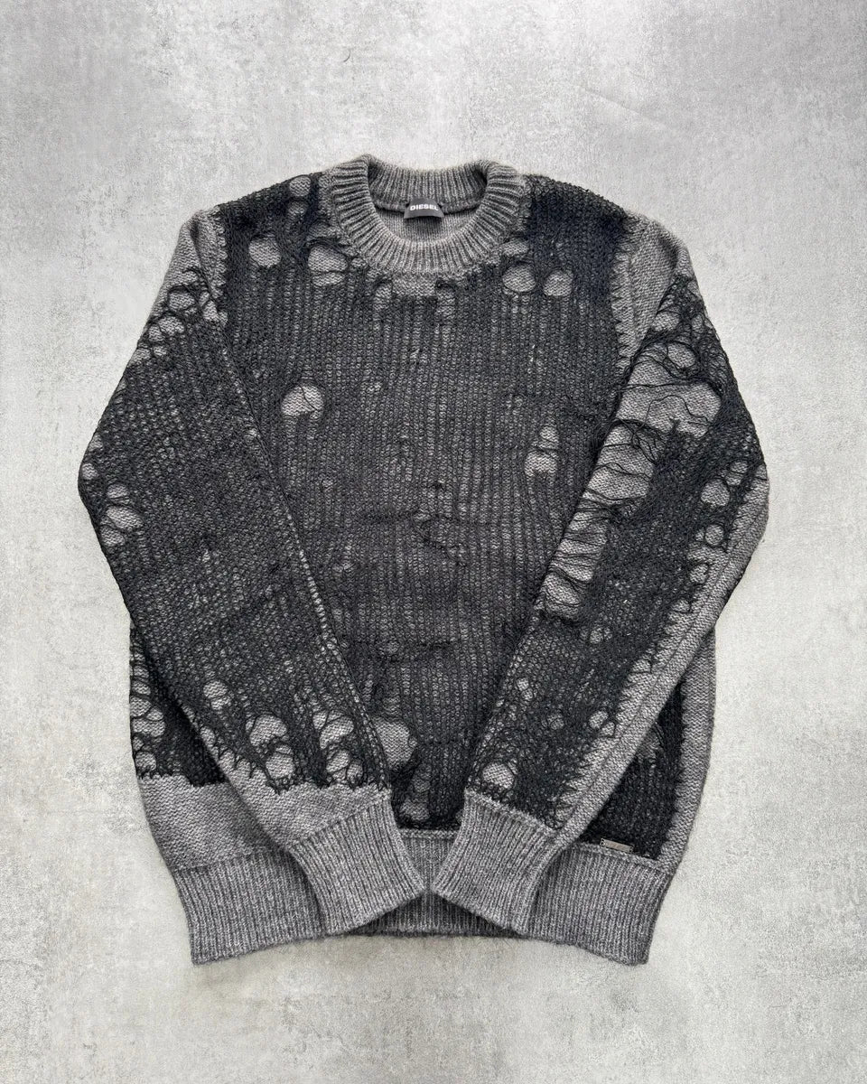 Diesel Destroyed Spiderweb Sweater knUgtBc 1