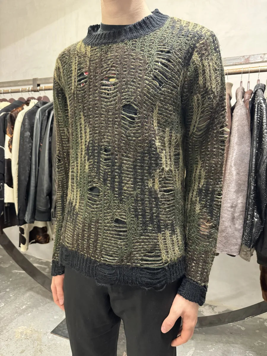 Diesel Distressed Camo Mutant Sweater eRJmBIB 1