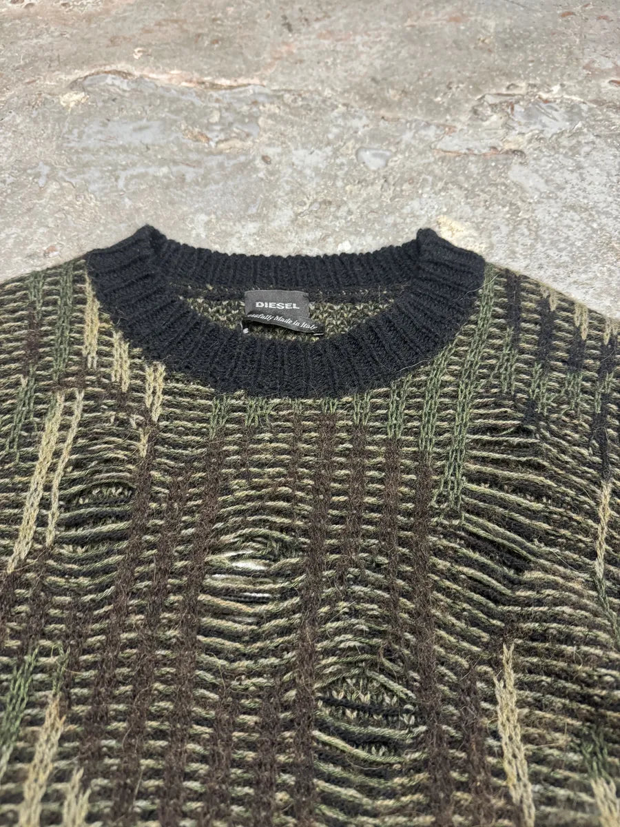 Diesel Distressed Camo Mutant Sweater eRJmBIB 8