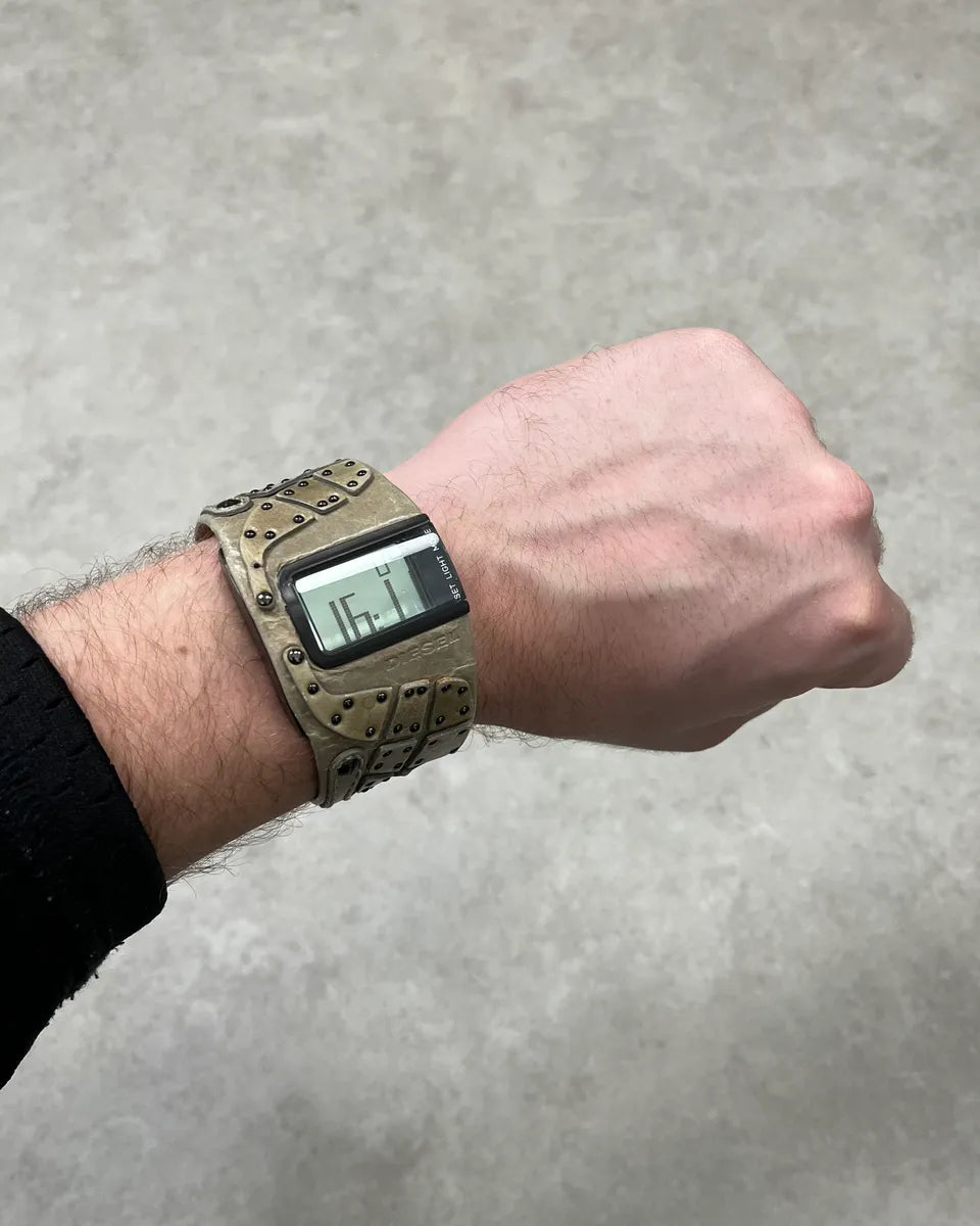 Diesel DZ 7067 Olive Patchwork Leather Watch eNMLUYM 1