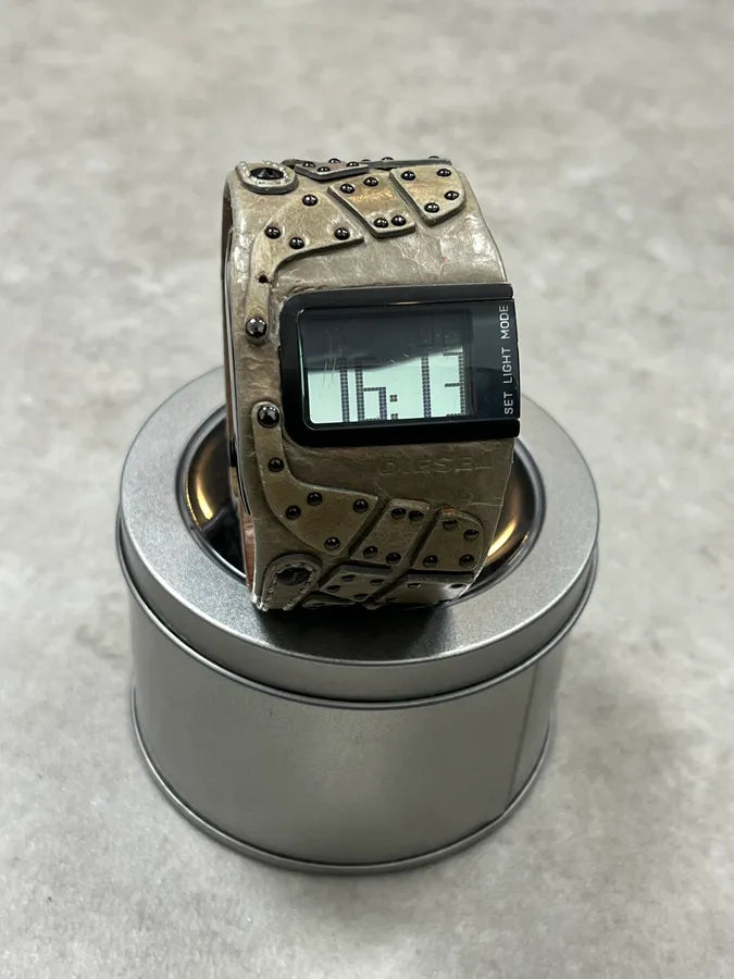 Diesel DZ 7067 Olive Patchwork Leather Watch eNMLUYM 0