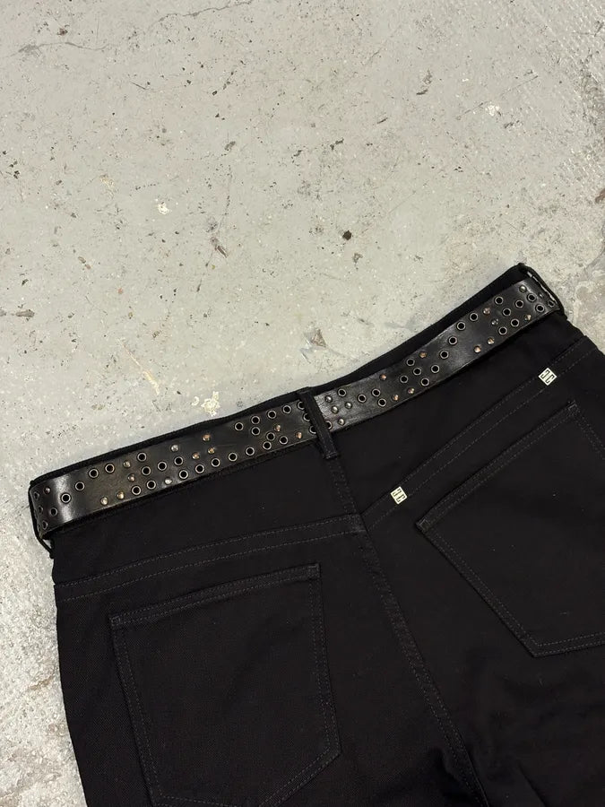Diesel Eyelet Black Leather Belt tMKFCrr 1
