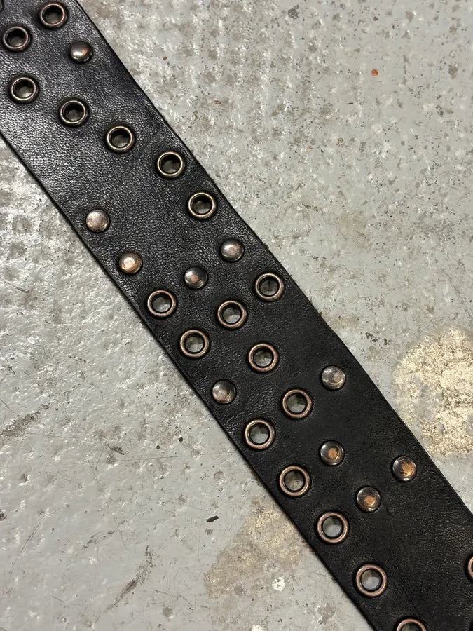 Diesel Eyelet Black Leather Belt tMKFCrr 5