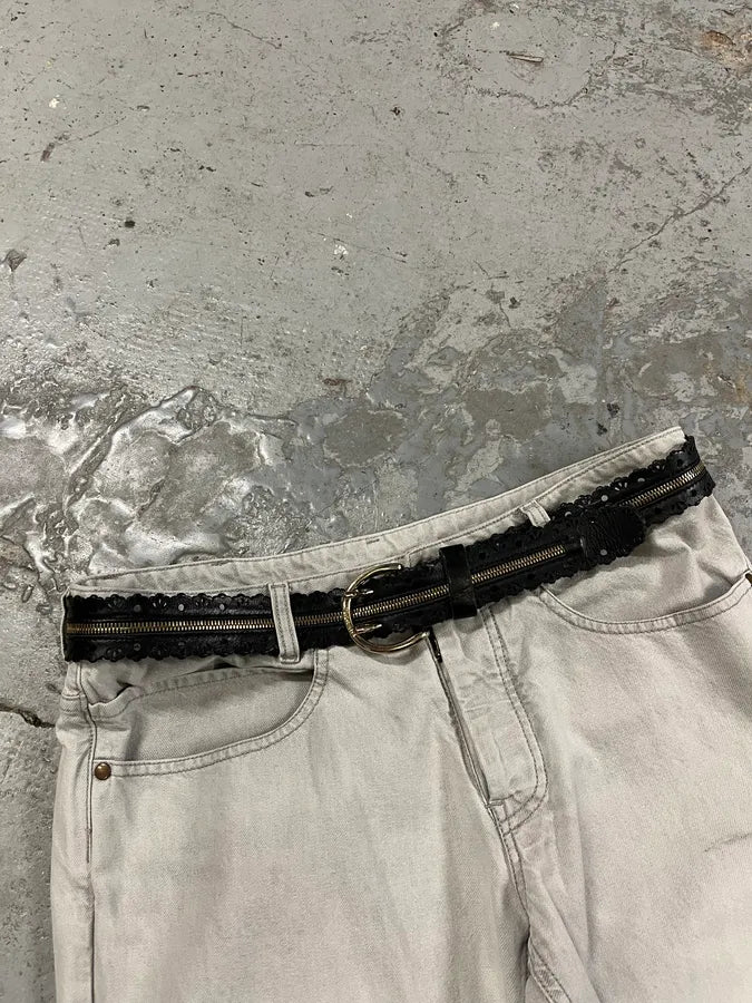 Diesel Full Zip Black Leather Belt BakCbRw 1