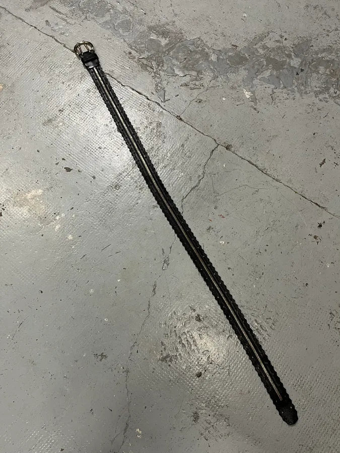 Diesel Full Zip Black Leather Belt BakCbRw 10
