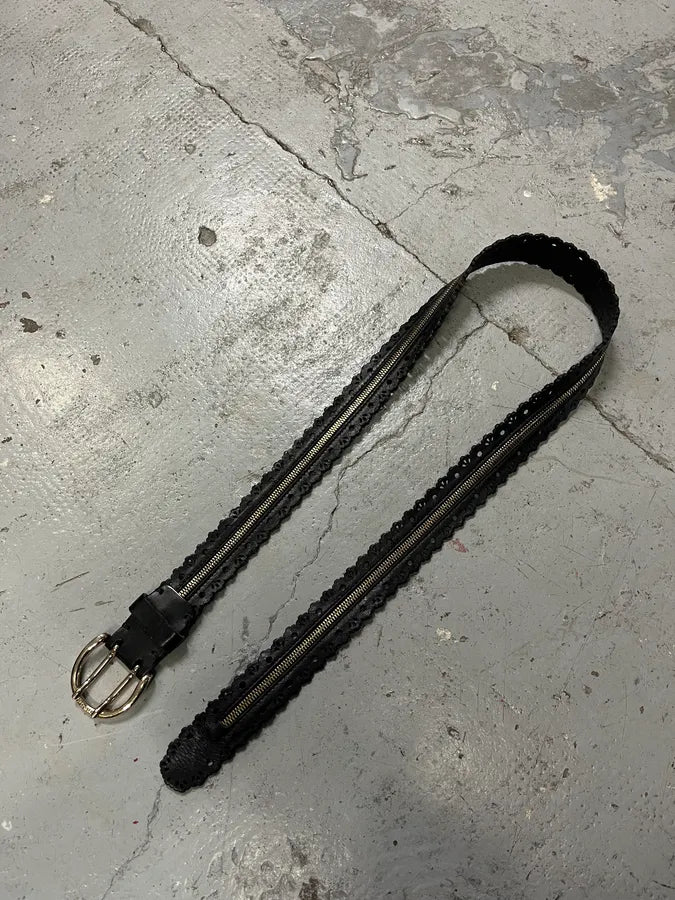 Diesel Full Zip Black Leather Belt BakCbRw 3