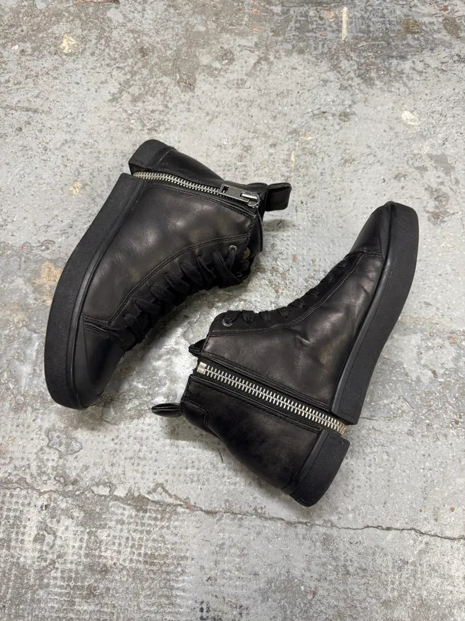 Diesel Full Zip Nentish Black High Leather Shoes fStkzcU 1