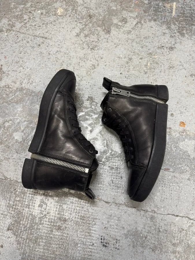 Diesel Full Zip Nentish Black High Leather Shoes fStkzcU 3