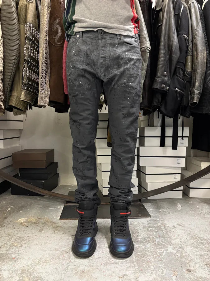 Diesel Gradient Waxed Black Denim Skinny Jeans ZRFZFFi 1