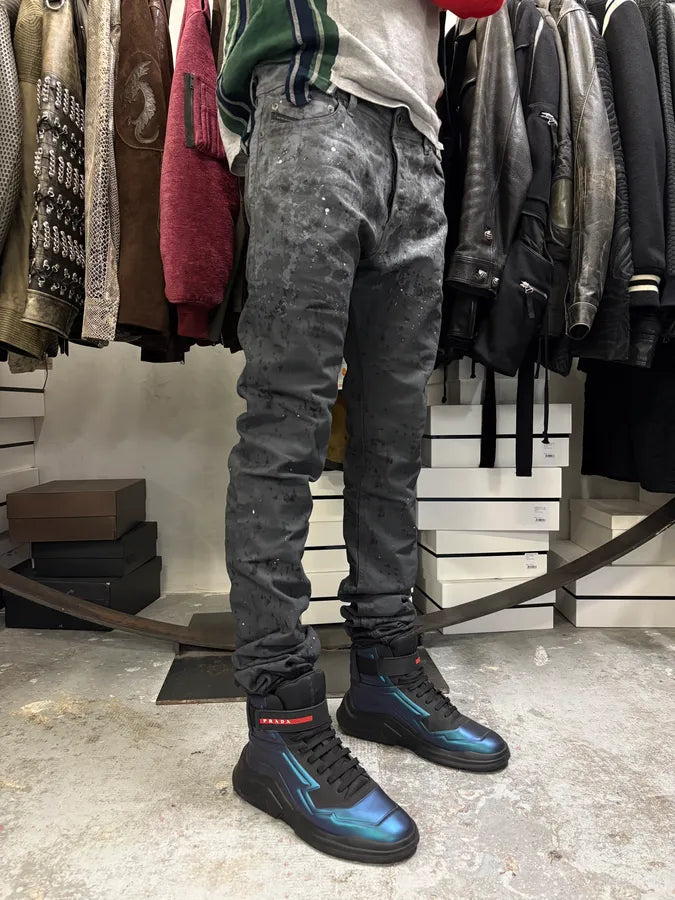 Diesel Gradient Waxed Black Denim Skinny Jeans ZRFZFFi 2