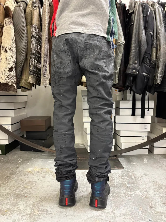 Diesel Gradient Waxed Black Denim Skinny Jeans ZRFZFFi 3