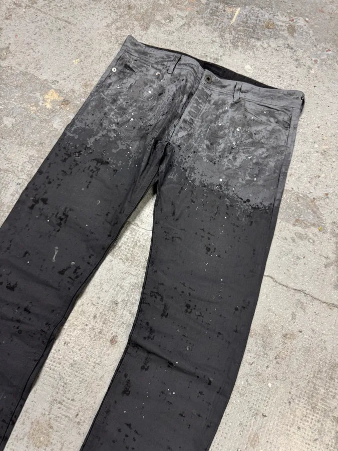 Diesel Gradient Waxed Black Denim Skinny Jeans ZRFZFFi 4