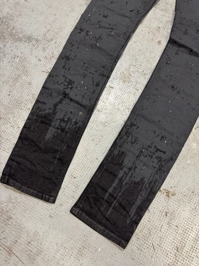 Diesel Gradient Waxed Black Denim Skinny Jeans ZRFZFFi 5