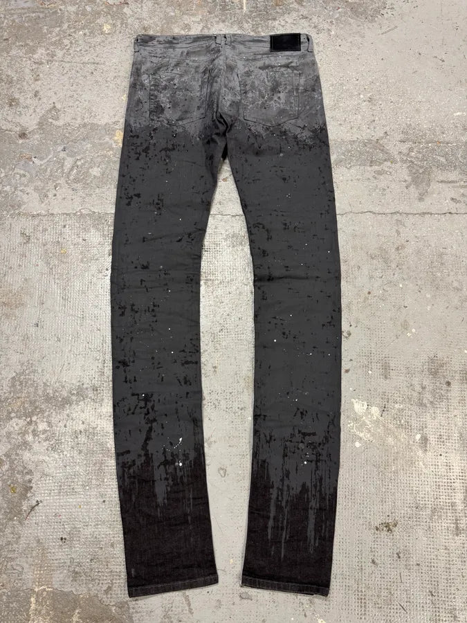 Diesel Gradient Waxed Black Denim Skinny Jeans ZRFZFFi 6