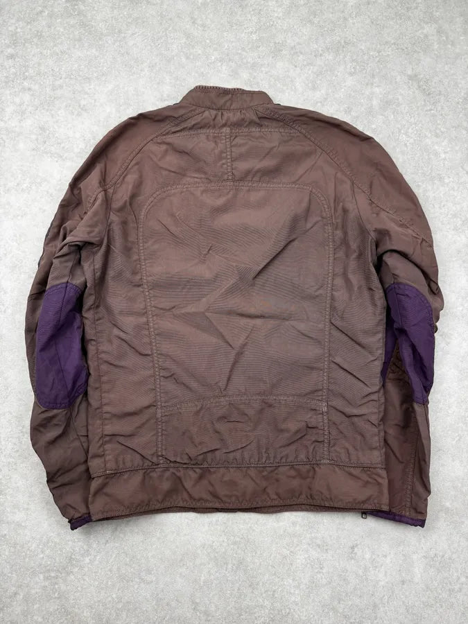 Diesel Brown & Purple Biker Nylon Jacket OUdTbbJ 1
