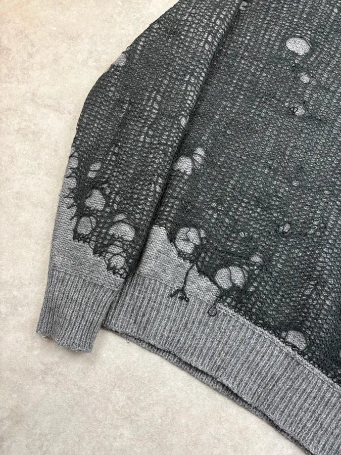 Diesel Grey & Black Cobweb Contemporary Sweater unQWJvF 6
