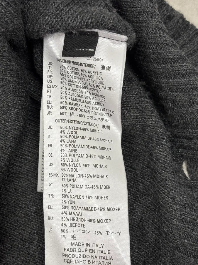 Diesel Grey & Black Distressed Sweater WMhJavX 8