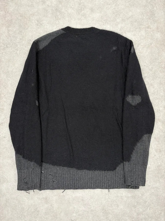 Diesel Grey & Black Distressed Sweater WMhJavX 5