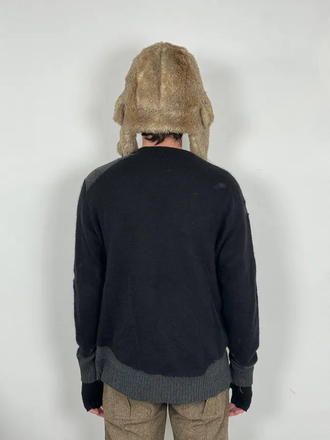 Diesel Grey & Black Distressed Sweater WMhJavX 2