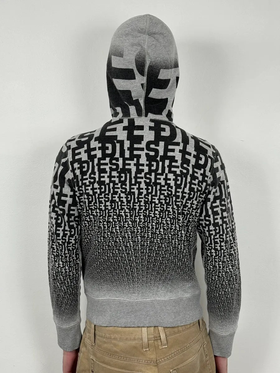 Diesel Grey & Black Extra Propaganda Zip-up Hoodie LSGQuRE 2