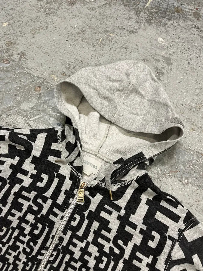 Diesel Grey & Black Extra Propaganda Zip-up Hoodie LSGQuRE 4