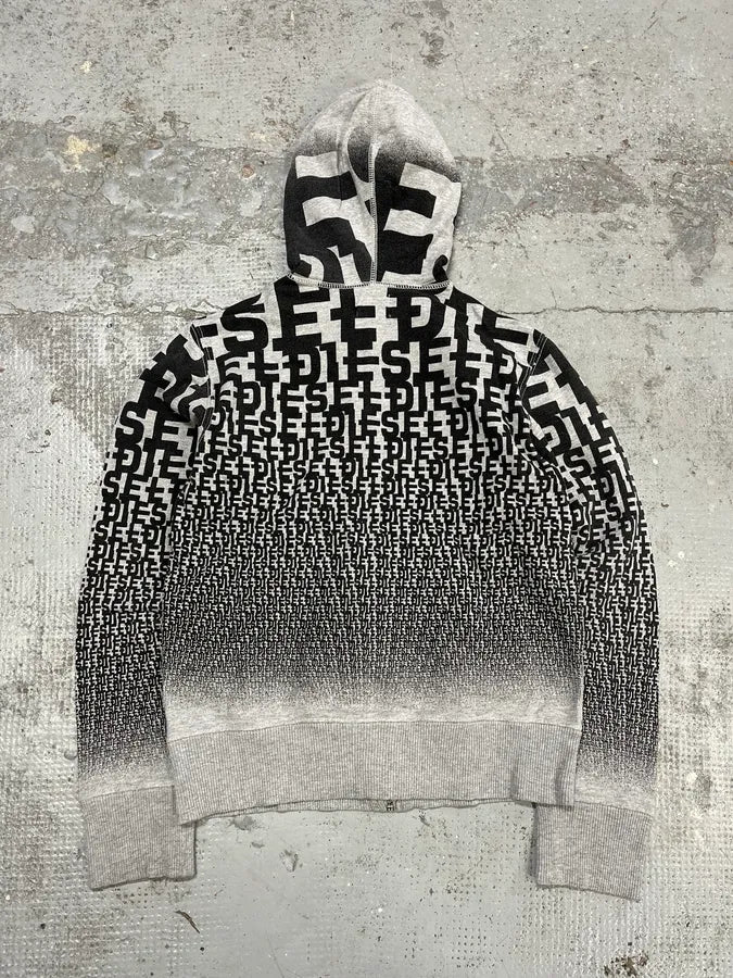 Diesel Grey & Black Extra Propaganda Zip-up Hoodie LSGQuRE 6