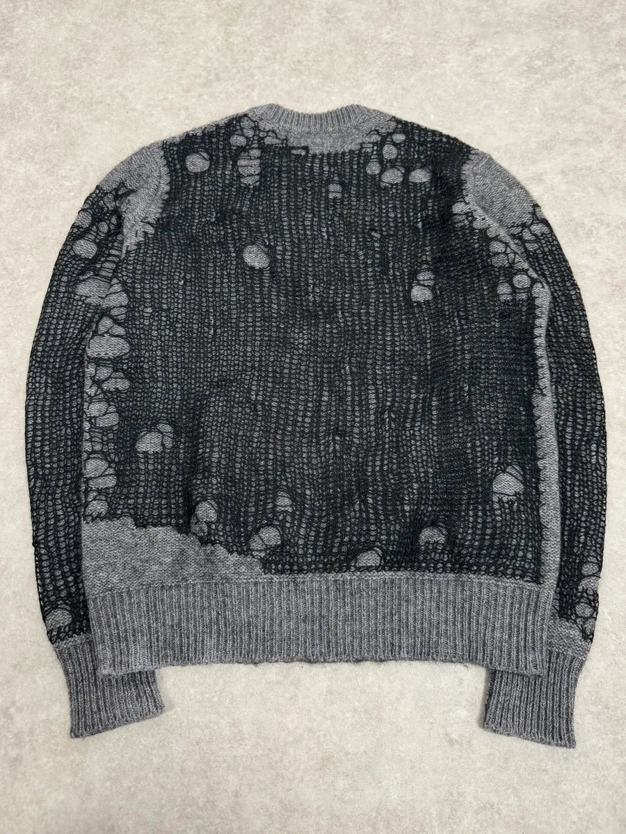 Diesel Grey & Black Net Contemporary Sweater NWBRcRy 4