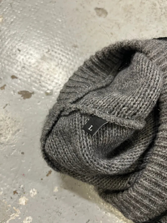 Diesel Grey & Distressed Black Layered Sweater DjPVlOD 10