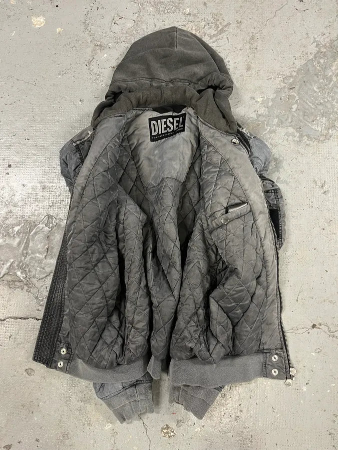 Diesel Grey Aero Modern Bomber Jacket (L) VoXlegb 5