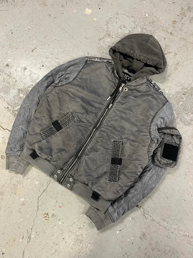 Diesel Grey Aero Modern Bomber Jacket (L) VoXlegb 6