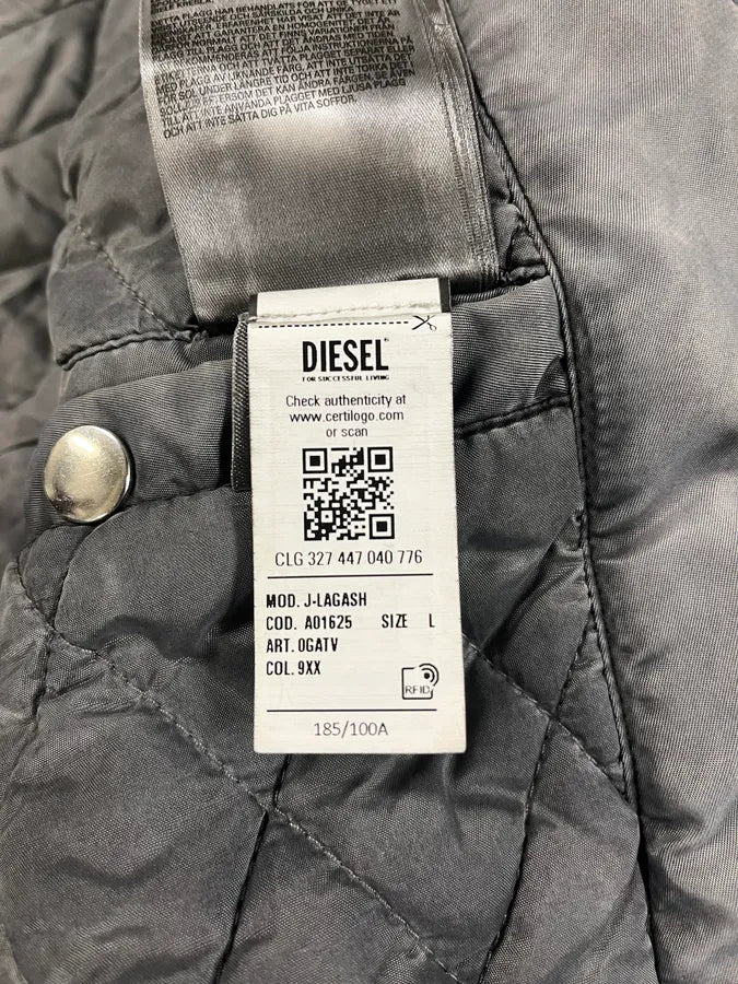 Diesel Grey Aero Modern Bomber Jacket (L) VoXlegb 8