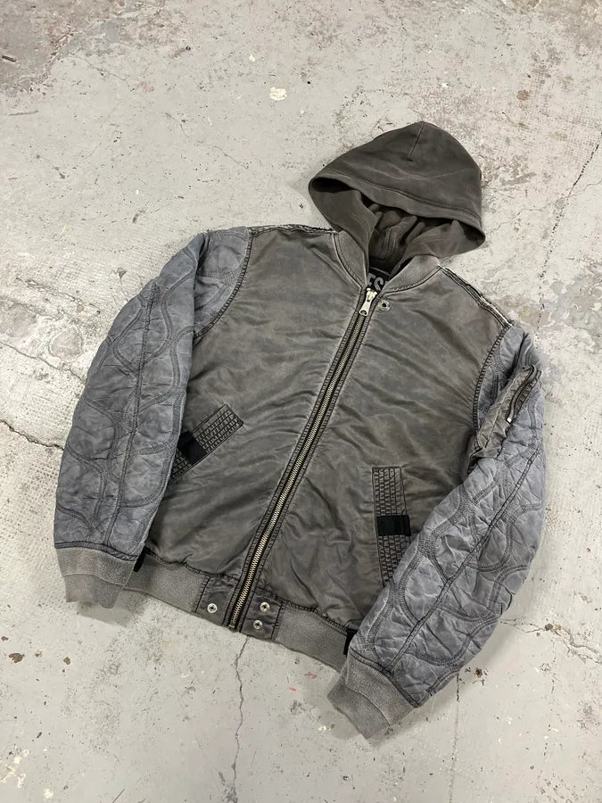 Diesel Grey Aero Modern Bomber Jacket MRYQBwr 4