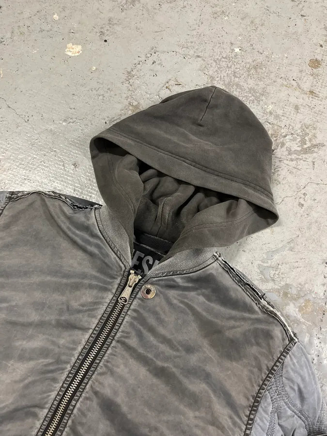 Diesel Grey Aero Modern Bomber Jacket MRYQBwr 5