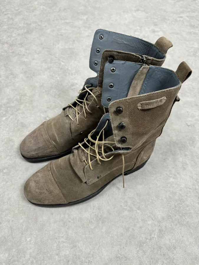 Diesel Grey Camel Suede Leather Boots IdxCQaH 5