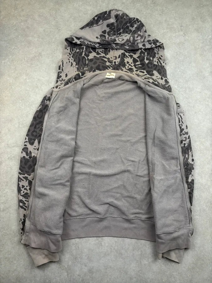 Diesel Grey Camo Floral Zip-up Hoodie BfMKjdB 6