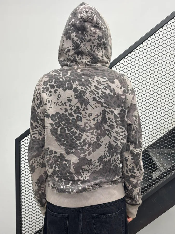 Diesel Grey Camo Floral Zip-up Hoodie BfMKjdB 1