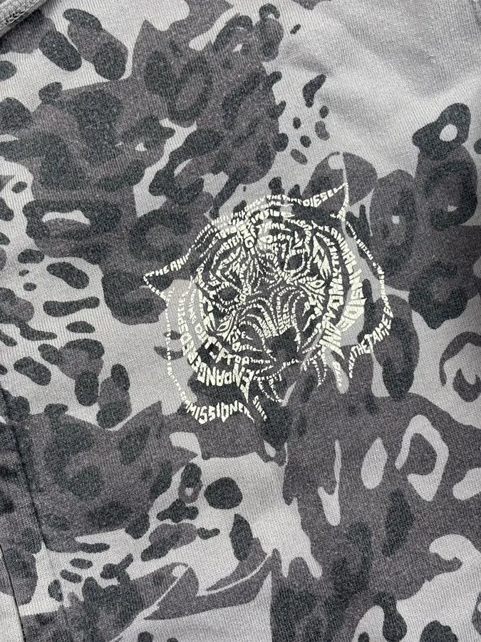 Diesel Grey Camo Floral Zip-up Hoodie BfMKjdB 7