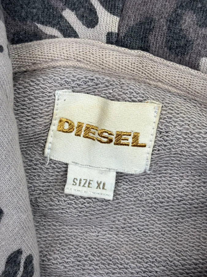 Diesel Grey Camo Floral Zip-up Hoodie BfMKjdB 8