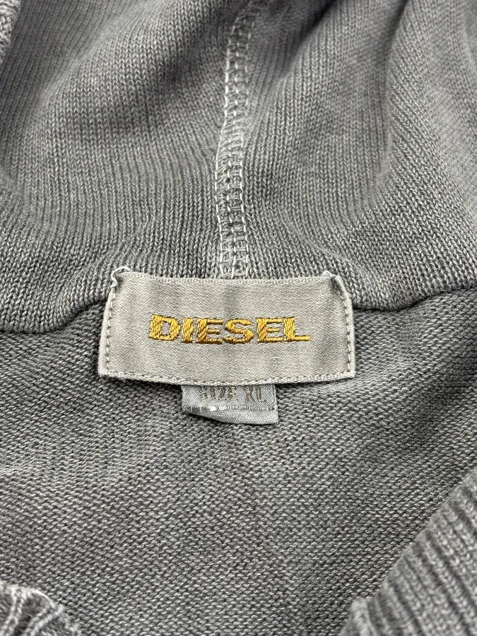 Diesel Grey Oversized Double-Breasted Hoodie SLWiUBY 10
